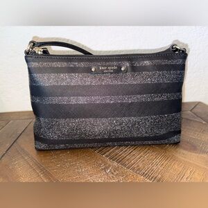 Kate Spade Black and Gray Glitter Bag NWOT